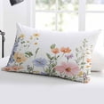 thumbnail image 5 of Floral Botanical Throw Pillow Cover 24 x 36 Inch Decorative Pillow Cover Spring Flowers Farmhouse Lumbar Pillowcase Seasonal Rectangle Cushion Case for Couch Sofa Bed Living Room, 5 of 7