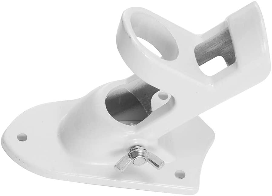 QUETO Wall Mounted Flag Pole Support Bracket, 2 Position Angled