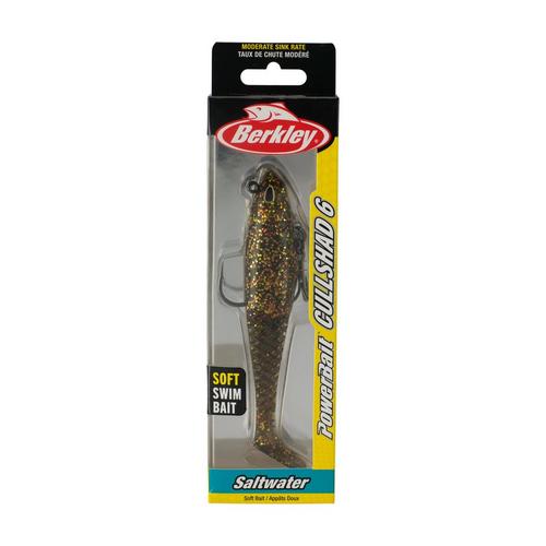 Berkley PowerBait® Saltwater Pre-Rigged Cullshad, 6 in, Dark Night