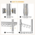 thumbnail image 2 of Heavy Duty Rolling Garment Rack – 3-Tier Adjustable Shelves, 1 Hanging Rod, Side Hooks, Mobile Metal Wardrobe Organizer for Bedroom, Closet, Dorm, or Laundry – Chrome Plating, Three Floors, 75.6"H, 2 of 8