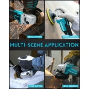 Cordless Angle Grinder Brushless Angle Grinder Tool with 2Pcs 5.5Ah Lithium-Ion Battery & Fast Charger