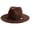 Brown, variant on Fedora Hats for Men Wide Brim Panama Hat with Classic Belt