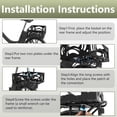 thumbnail image 4 of Heavy Duty Rear Bicycle Basket for Electric Bikes - 110LB Capacity, Rust-Resistant Steel with Cargo Net & Liner, Easy Installation for Daily Commute, Shopping & Delivery（Pipe/Tubing）, 4 of 7