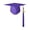 D004- Purple, variant on 2026 Tassel Graduation Decorations, Forest Green Bachelor Hat, Red Satin Ribbon Accent, Photo Prop Accessory, Party Supply