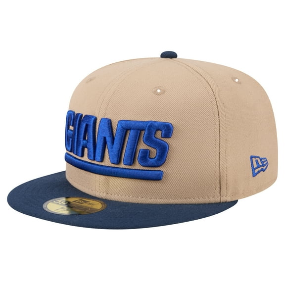 Men's New Era Tan New York Giants Wordmark Logo Main 59FIFTY Fitted Hat