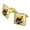 Gold, variant on Goldfinch Bird on Tree Limb Square Cufflink Set - Silver or Gold