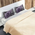 thumbnail image 5 of Yayeee Pillowcase Standard Size Set of 2 Satin Wrinkle Resistant Pillow Case, Purple Roses, 5 of 8