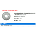 thumbnail image 2 of Rear Brake Rotor - Compatible with 2022 - 2023 Hyundai Tucson, 2 of 2