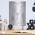 thumbnail image 6 of Luxe Metal Art 'Parachute Release Blueprint Patent White' Acrylic Glass Wall Art, 12"x16", 6 of 9