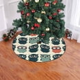 thumbnail image 2 of FMSHPON Cute Colorful Owls Xmas Christmas Tree Skirt Stand Mat for Holiday Party Decoration Indoor Outdoor 36 inches, 2 of 3