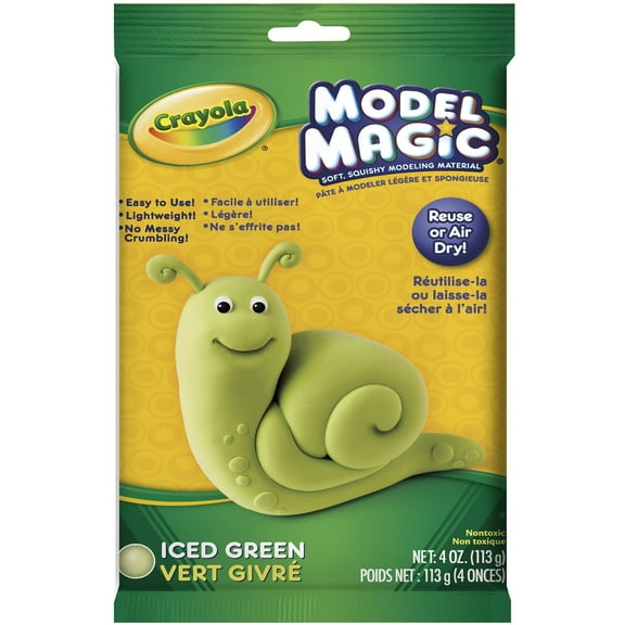 Crayola Model Magic, Iced Green Or Coral, Air Dry, Slime Ingredient, 4 Oz.
