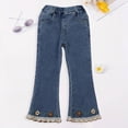 thumbnail image 2 of kpoplk Girls Wide Leg Jeans Baggy Embroidery Elastic High Waist Denim Pants Vintage Y2k Streetwear Aesthetic Teen Clothes(Blue,5-6 Y), 2 of 9
