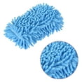 thumbnail image 5 of Uxcell Microfiber Chenille Dry Duster Gloves Washing Cleaning Sponge Mitten, Light Blue 2 Pack, 5 of 5