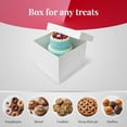 thumbnail image 2 of 12x12x10 Tall 2-Piece Cake Boxes, Disposable Bakery Boxes for Tiered and Layer Cakes – 6 Count, 2 of 6