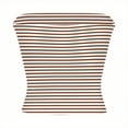 thumbnail image 6 of Horkkom Outfit for Women Going Out Summer Backless Tube Tops Striped Print Strapless Bandeau Tops XL, Gifts for Women, 6 of 10
