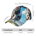 thumbnail image 2 of Sigee Cute Daisy Cow A for Fashionable curved brim baseball cap for Men Women Curly Hair Ponytail Hat for Outdoor Sports, 2 of 6