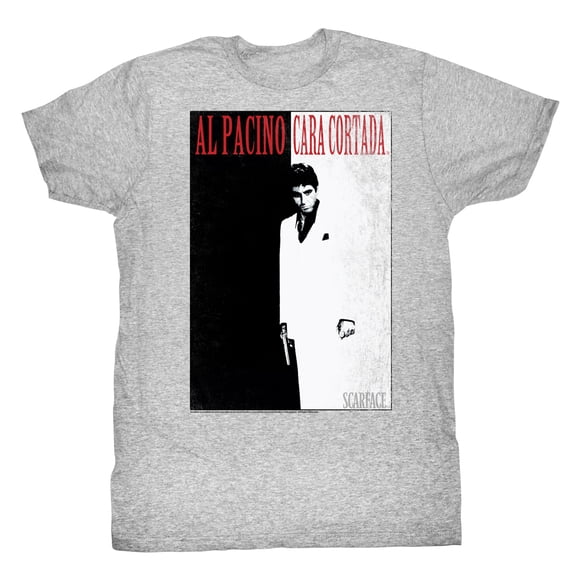 Scarface Gangster Movie Black & White Poster Adult T-Shirt Tee