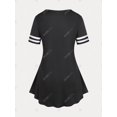 thumbnail image 2 of Camiseta en Talla Extra con Estampado de Letras Rosegal Camisetas tallas grandes, 2 of 5
