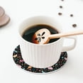 thumbnail image 5 of KLL Drink Coasters Set Round Shape of 4,PU Leather Absorbent Coasters Set Decorative Coffee Cup Coasters Housewarming Gift for Home Decor-Cute Rabbit And Flower, 5 of 5
