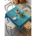 thumbnail image 6 of Teal Blue Ombre Table Cloth, Waterproof Tablecloth for Square Tables, Modern Abstract Gradient Art Reusable Washable Fabric Table Cover for Restaurant Kitchen Dining Tables 60"x60", 6 of 9