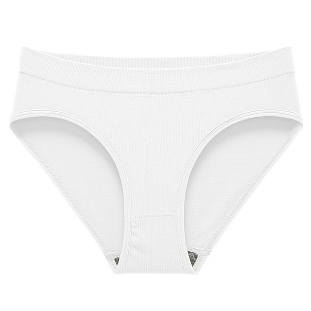 Aayomet Strings pour Femmes Couleur Unie Culottes Décontractées Design Simple et Exquis (Blanc, TG)