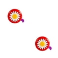 thumbnail image 2 of Transemion Daisy Flower Children Cycling for Handlebars Multi-color Bell Alarming Bike Decor red purple 2Set, 2 of 6