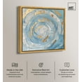 thumbnail image 2 of Golden Flux I Canvas Blue Abstract Art by Art Remedy, Gold Frame, 40" x 40", 2 of 7