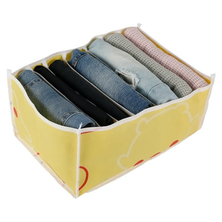 

Yous Auto 7/9 Grids Drawer Organiser Fodable Drawer Storage Box for Jeans Clothes Bra Socks Waterproof Drawer Divider Non-woven Wardrobe Divider for Home Offices