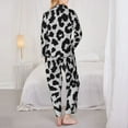 thumbnail image 5 of Kll Similar To Leopard Print Print Women'S Long Sleeve Pajamas With Pants Sleepwear Loungewear 2 Set-Xx-Large, 5 of 9