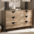 thumbnail image 2 of Baxton Studio Wales 6 Drawer Double Dresser in Light Brown, 2 of 10