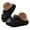 Black, variant on Cat Paws Print Shoes Slip on Summer Sandals Round Toe Pillow Slippers Ladies Indoor Chunky Platform Home Slide Shoe Black Size 8