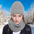 thumbnail image 2 of Clearance!Yoodem,hat and scarf set for women,beanie for women,Women's Hat Knit Cap Scarves With Circle Snow Winter,winter hat, Yellow One Size, 2 of 5