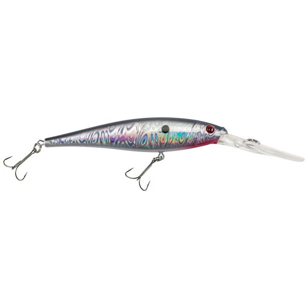 Berkley Flicker Shad Fishing Lure, Black Silver, 1/2 oz, 3 1/2in | 9cm  Crankbaits, Size, Profile and Dive Depth Imitates Real Shad, Equipped with