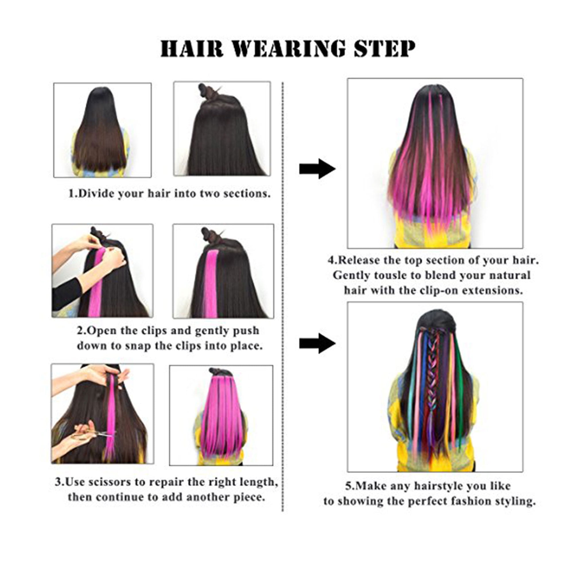 5 star clip in hair extensions top