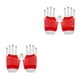 thumbnail image 3 of Sonducket Guantes sin dedos para mujer, accesorios Emo, Protector de manos, tejido fino, agujeros para los pulgares, actividades al aire libre, rojo corto 2Conjunto, 3 of 6