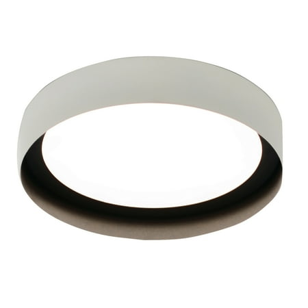 

AFX Reveal 12-inch White and Black LED Flush Mount White Acrylic Shade 120V
