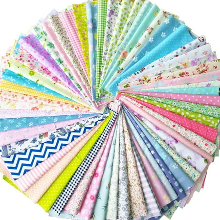 Floral Fabric Walmart Moaere 100Pcs 3.94'' x 3.94'' Cotton Fabric Squares Quilting Sewing Floral Precut Fabric Square Sheets for Craft Patchwork ()