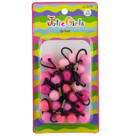 Jolie Girls by Tara Twinbead Metal Hair Elastics - Shades of Pink - 14 Pcs.