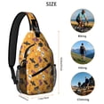 thumbnail image 5 of Sling Backpack,Halloween Icons Pattern Sling Bag with Water Bottle Holder,Waterproof Sling Bag for Men/Women with Headphone Jack for Hiking,Travel, 5 of 6