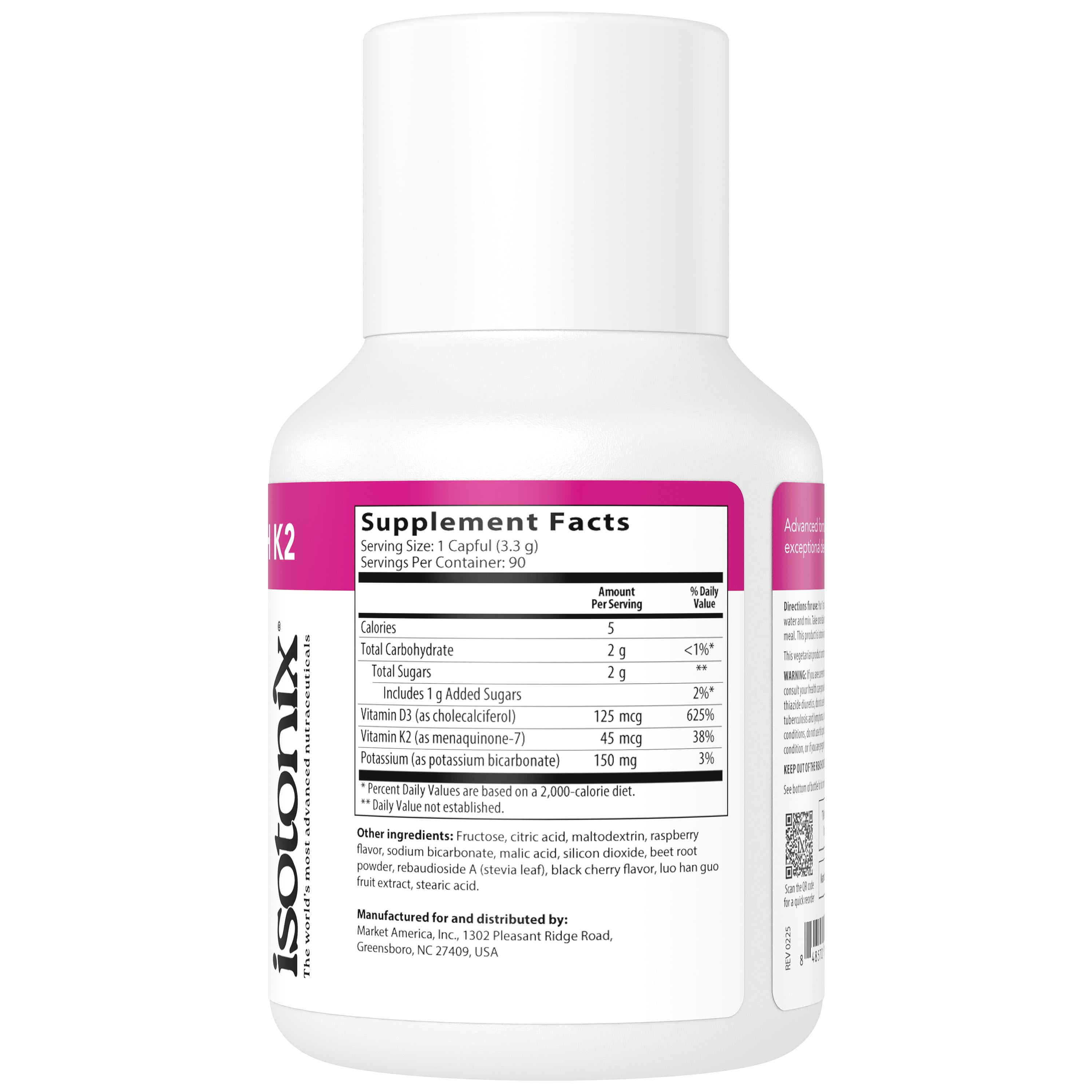 Vitamin D3 & K2, Supports Bone Health, Immune Function, and Muscle Relaxation, 90 servings
