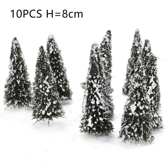 10x 8/6CM Model Trees For Train Railroad Diorama Wargame Park Landscape Scenery