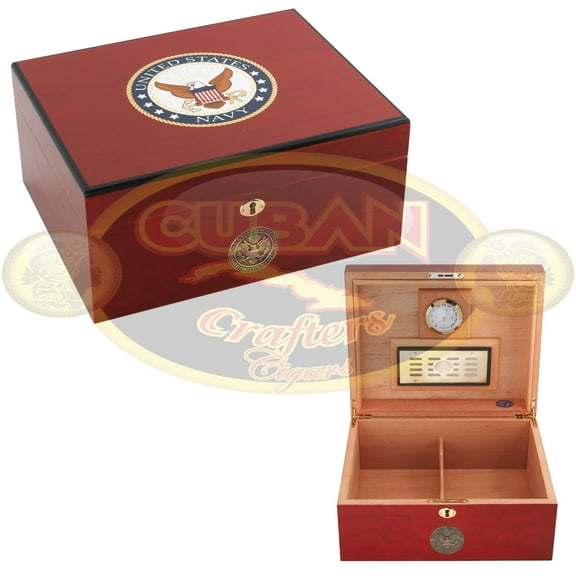 Navy Humidors American Emblems Two for 50 count