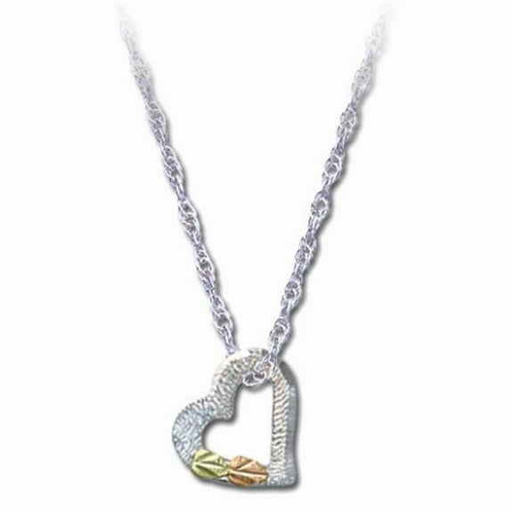 Landstroms MRL03013 Black Hills Gold Sterling Silver Heart Pendant - 0.38 x 0.35 in.