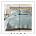 thumbnail image 5 of Coastal Quilt Set - Lightweight, Soft, All-Season - 3-Piece Reversible Bedding Set (Full / Queen, Ether Blue), 5 of 6