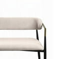 thumbnail image 4 of ACME Jaramillo Bench, Beige Chenille & Black Finish, 4 of 8