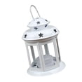 thumbnail image 4 of Farol de cristal y metal con candelabro, luz de viento, para jardín, 9,6 x 9,6 x 12,5 cm Blanco, 4 of 8