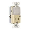 thumbnail image 2 of Pass and Seymour TM8HWLTRICC6 Decorator Combination Hall Light and Tamper Resistant Single Receptacle, Ivory, 2 of 2