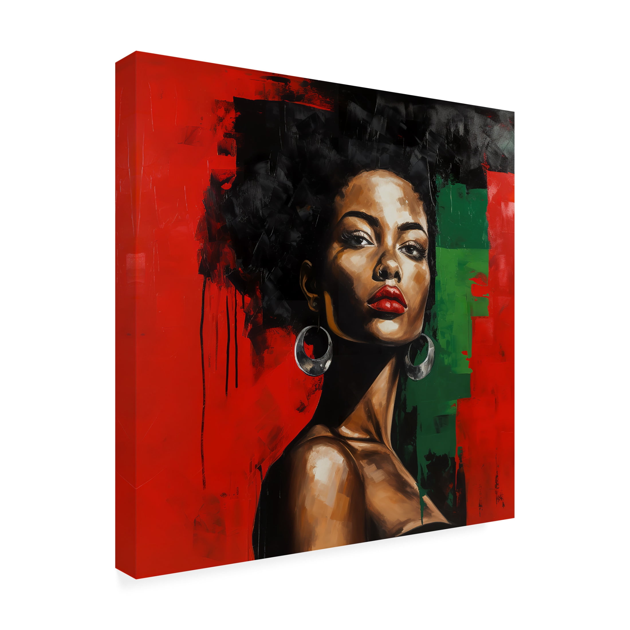 Canvas Wall Art - Ray Heere 'Colorful Model 22' Wall Art for Living Room, Bedroom, or Office Décor by Trademark Fine Art - 35 x 35 Inches