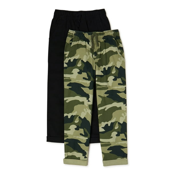 Wonder Nation - Wonder Nation Boys Pull-On Pants, 2-Pack, Sizes 4-18 & Husky - Walmart.com