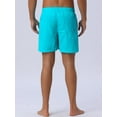 thumbnail image 3 of DARING DIVA Men's Summer Drawstring Mesh Lining Solid Board Shorts 30 Light Blue, 3 of 6